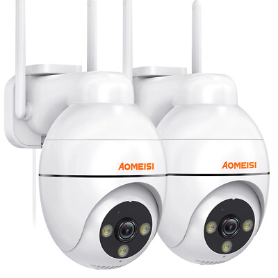 Aomeisi 2K Security Camera Outdoor,360°View Pan/Tilt,Two-Way Audio,Easy to Setup