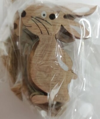 Easter Bunny Ornament 2.5'' Tall 10 Count Natural Unpainted Solid