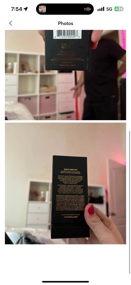 Suero activo biomimético para la piel Hourglass Equilibrium .90 oz / 28 ml ¡NUEVO EN CAJA Auténtico! Foto 2 de 3