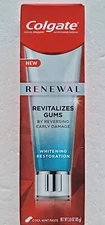 Colgate RENEWAL Revitalizes Gums Whitening Restoration Cool Mint Paste HTF 12/22