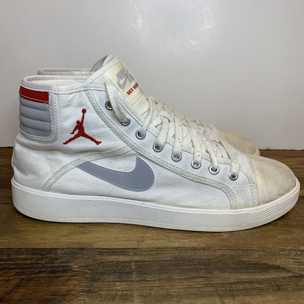 Nike Air Jordan Sky High Canvas Red Cement Grey AJKO 819953 Nike Air Jordan Sky High Canvas Red Cement Grey AJKO 819953