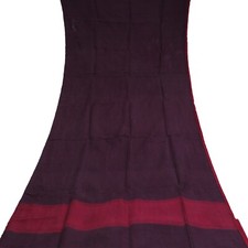 Vintage Lila 100% Reine Seide Handgewebt Sari...