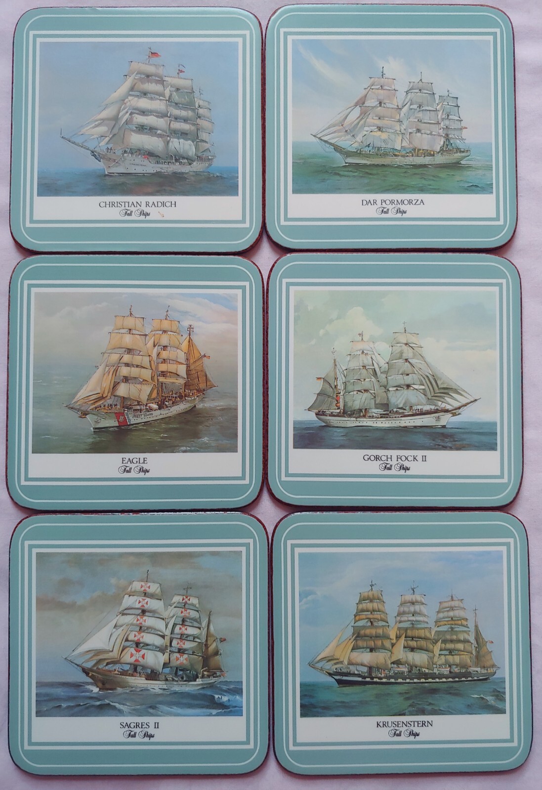 Pimpernel Traditional Collection Tall Ships Set of 6 Coasters MADE IN ENGLAND eBay