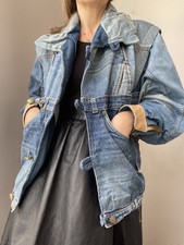 Customised Vintage Denim Jean Jacket / M/l / Lee / Embroidered / Festival Wear