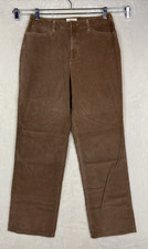 Vintage Talbots Corduroy Pants Women's 10 Brown stretch Pockets Straight casual