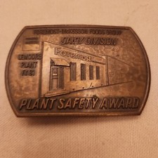 Foremost Mckesson Food Group Plant Saftey Award Belt Buckle