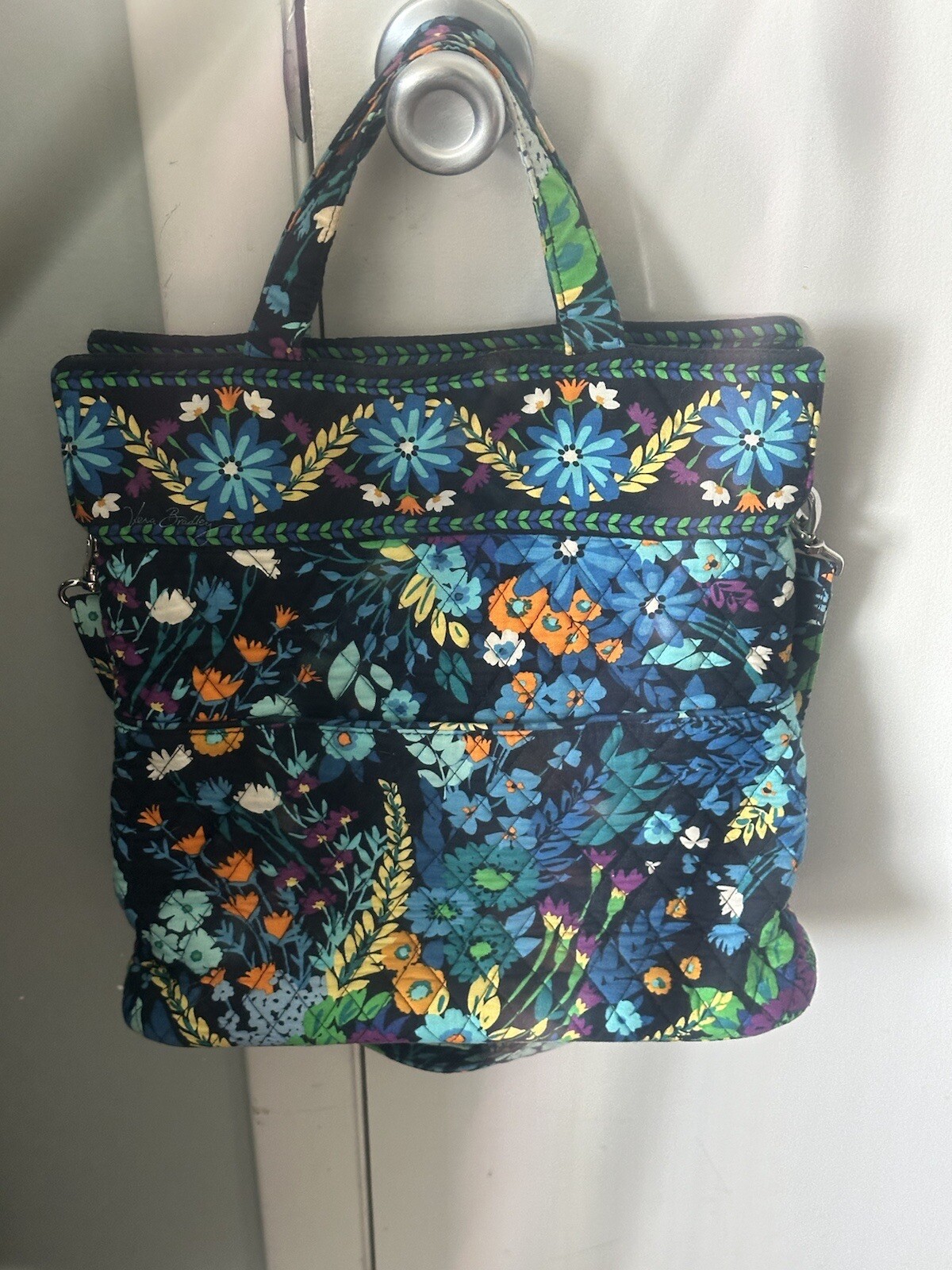Vera Bradley Midnight Blues Quilted Floral Print Larg… Gem