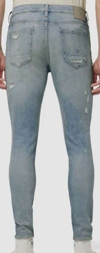 $325 Hudson Jeans Men's Blue Distressed Zack Skinny Jeans Pants Size 33W-32L - Picture 3 of 4