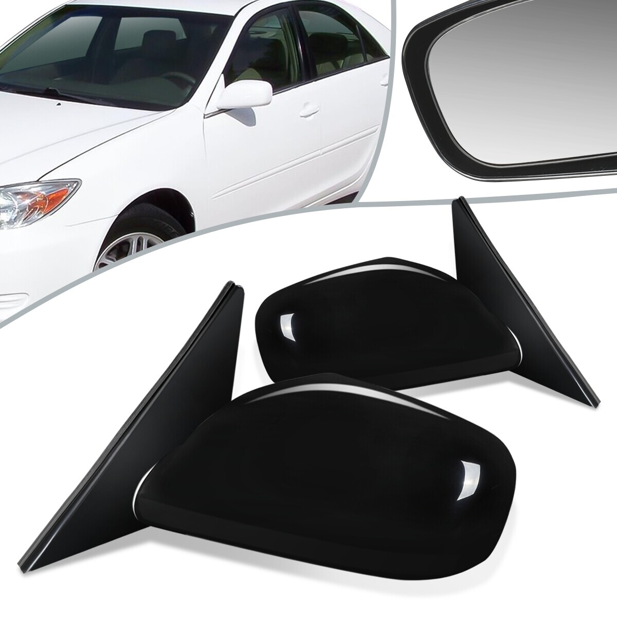 Fit 02-06 Toyota Camry Pair Powered Side View Door Mirror TO1320167 TO1321167