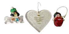Set of 3 Holiday Christmas Ornaments Decor