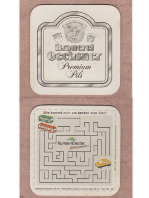  Beer mat, coaster, brewery Oechsner, premium pilsner, Ochsenfurt/by #2175#