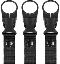 3 Pack Tactical Bottle Ring Holder Belt Webbing Strap Hanging Bottle Hook Holder