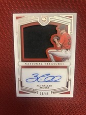 Zac Gallen National Treasured Rookie Patch Auto Rare Beautiful 34/49