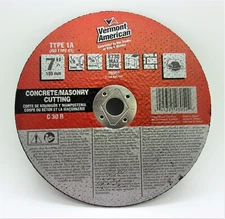 Vermont American Type 1A 7" Concrete/Masonry Cutting Wheel #28052