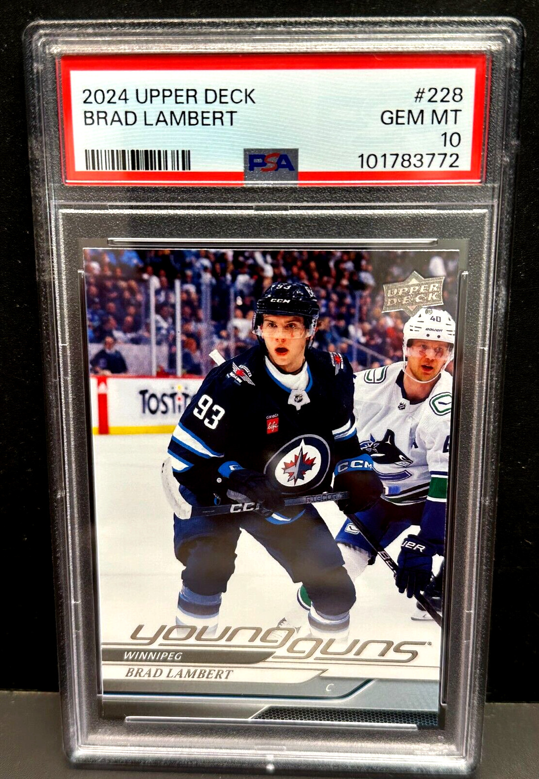Brad Lambert 2024-25 Upper Deck Young Guns Rookie RC #228 PSA 10 GEM MT Jets