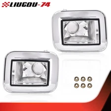 2Pc Front Parking Signal Light Fit For 03-08 H2 Hummer 05-08 H2 SUT Clear/Chrome