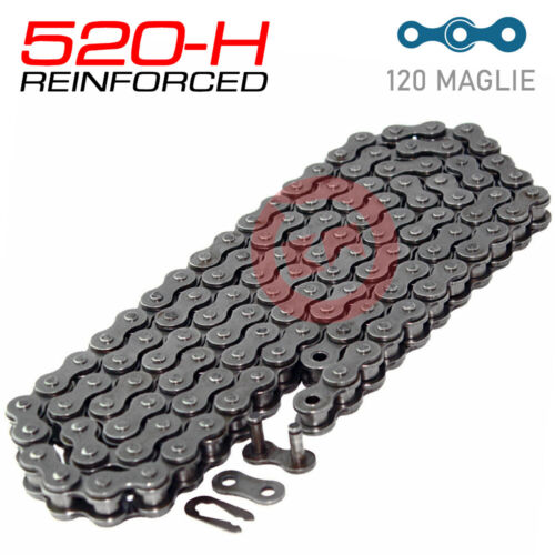 UNIVERSAL REINFORCED TRANSMISSION CHAIN FOR MOTORCYCLE STEP 520 120 JERSEYS - Picture 1 of 3