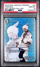 2019 FINAL FANTASY PROMOS 47 Y'SHTOLA GIFT TIN FULL  ART PSA 10 Gem Mint