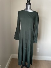 NEW ZARA Womens Green Midi Dress Size L