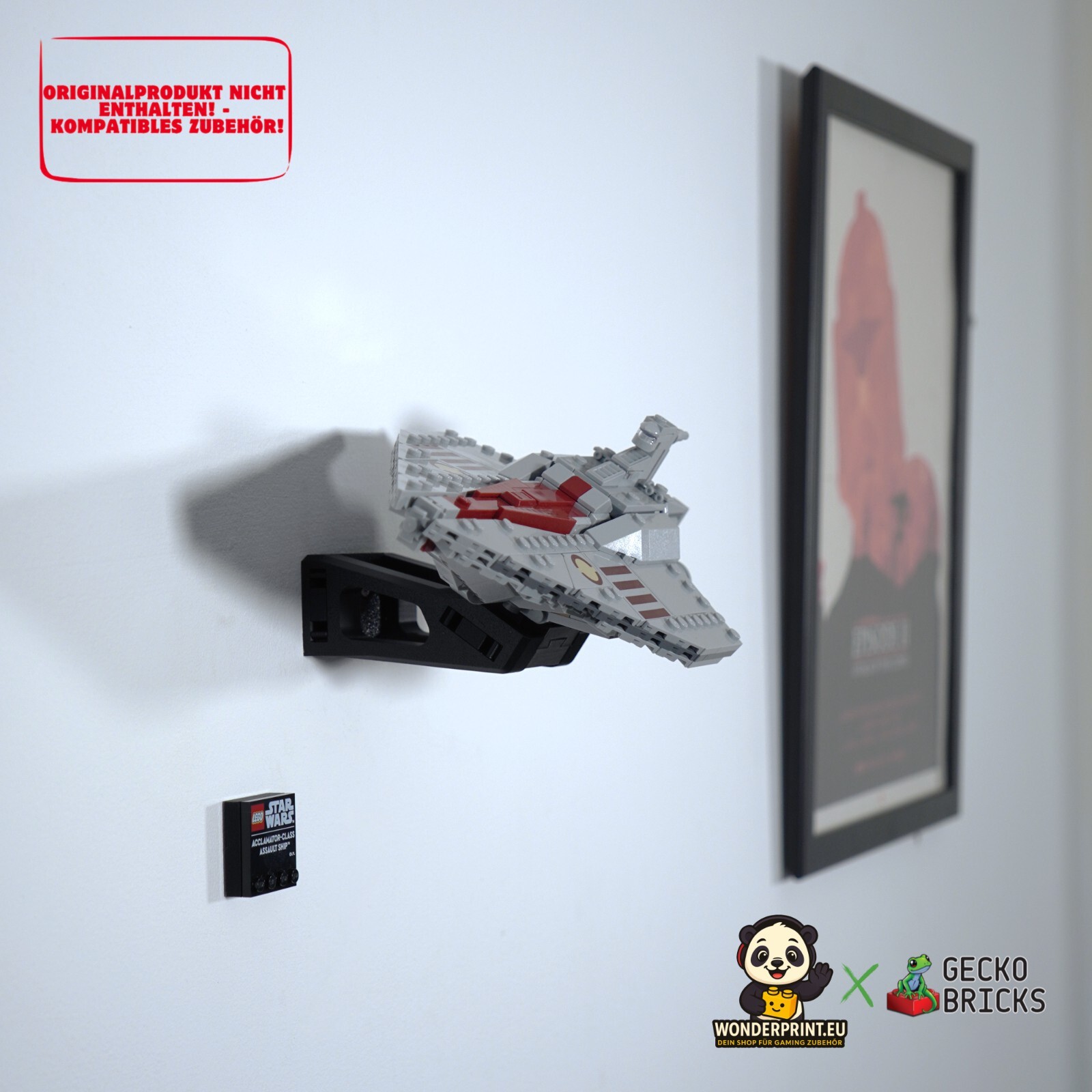 Wandhalterung Halter passt für LEGO® Assault Ship™ der Acclamator-Klasse 75404