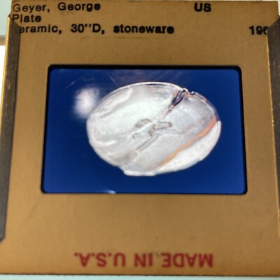 George Geyer  stoneware Plate  Ceramic Art 35mm Slide CER 1