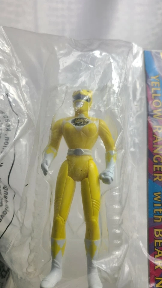 McD Mighty Morphin Power Rangers Yellow Ranger 1995 con Bear Ninjazord VV Foto 2 de 4