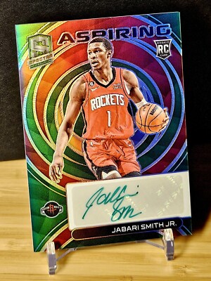 2022-23 Jabari Smith Jr RC Auto /50 Aspiting Green Ink SSP