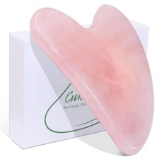Natural Quartz Gua Sha Rose Body Guasha Board Facial Massage Tool Neck Therapy