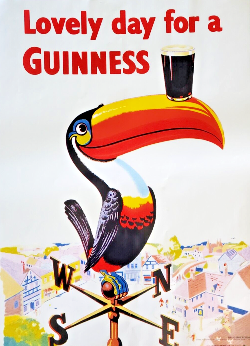 Guinness Lovely Day for a Guinness Bar Poster 2011 Parrot 22