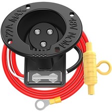 Golf Cart 48V Charger Receptacle with Fuse and Cord for Club Car DS 1995-UP, Clu