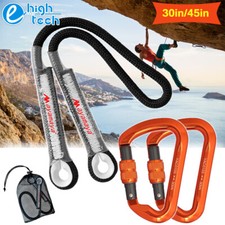 30KN Climbing Carabiner Locking Prusik Rescue Rope Safety Rappelling Rock Cord