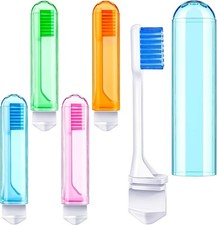 4 Pack Travel Folding Toothbrush Set Portable Soft Bristle Toothbrush Case