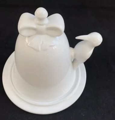 MARCEL WANDERS M&S Porzellan Specht Butterdose 17 cm x 16 cm x 16 cm