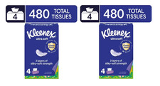 Ultra Soft 3 Ply Facial Tissues 4 Pack of 120 Tissues Each Box 2 packs