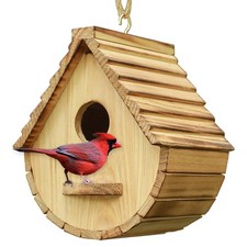 Bird House for Outside,Bird Houses Outdoor, Natural Wooden Bird House Clearance