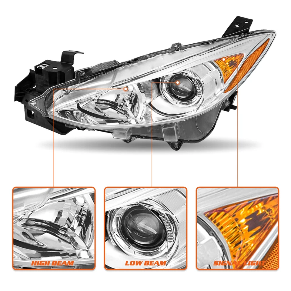 Juego de faros halógenos transparentes derecho e izquierdo proyector Mazda 3 2014 2015 2016 Foto 4 de 4