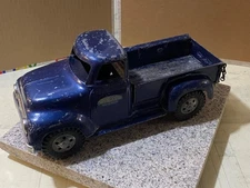Vintage 1956 Tonka Pickup truck 880-6 with tailgate &  13” long, original blue.