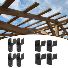 4 Pieces Post Anchor Connector Thickness Fixing Post Base Bracket for Rafters