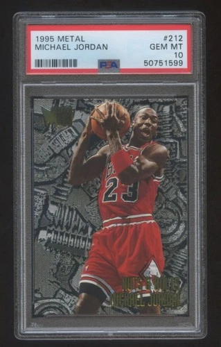 1995-96 Fleer Metal Michael Jordan Nuts & Bolts #212 Bulls PSA 10 GEM MINT