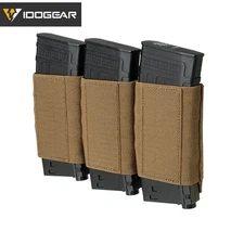 IDOGEAR Triple 5.56 Magazine Holder Elastic Mag Holder with Hook Fasteners Gear