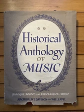 Historical Anthology of Music, Volume II: Baroque, Rococo, and Pre-Classical