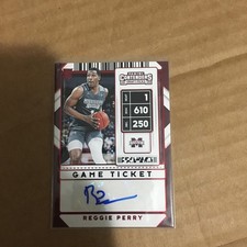 REGGIE PERRY 2020 Contenders Draft Picks Game Ticket Variation Red AUTO #82