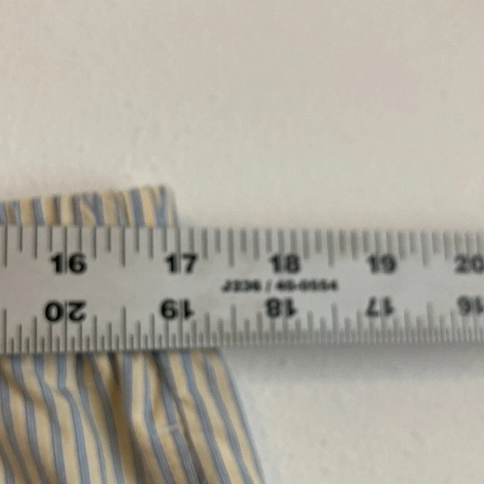 J Crew Mujer Algodón Popelina Largo Boxer Corto a Rayas Grande Plátano Color Crema Foto 4 de 4