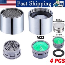 4 PCS Faucet Aerator Kitchen Sink Filter Chrome Brass Shell 55/64In Kitchen Bath