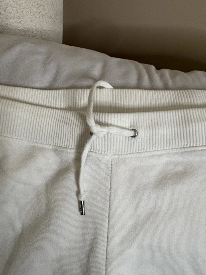 LAUREN RALPH LAUREN Wide Leg Sweatpants Women's XL White Fleece Flare EUC - Image 3 of 4