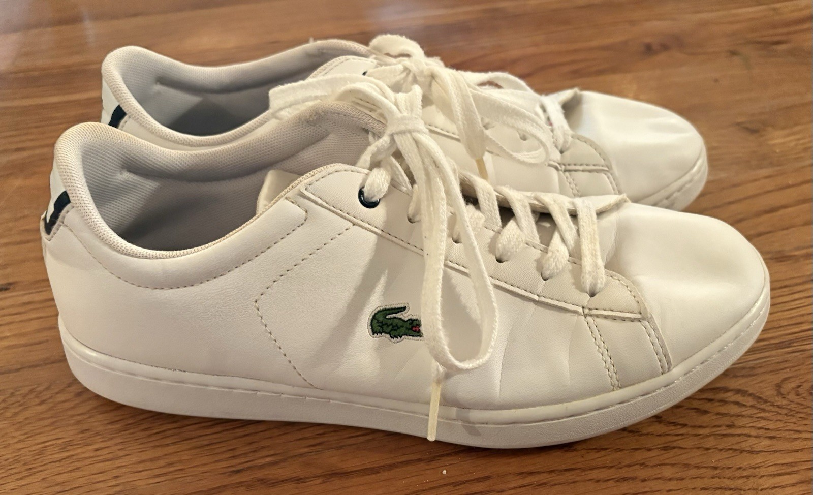Lacoste Sneakers Carnaby Evo BL 1, Leather White, Women’s size 6.5, EUC image 4
