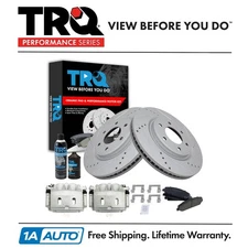 TRQ Performance Front Brake Pad & Rotor Kit Fits 08-10 INFINITI 08-11 Nissan