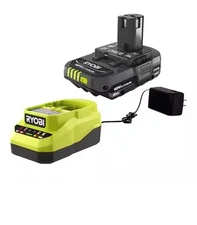 RYOBI ONE+ 18V Lithium-Ion 2.0 Ah Compact Battery and Charger Starter Kit