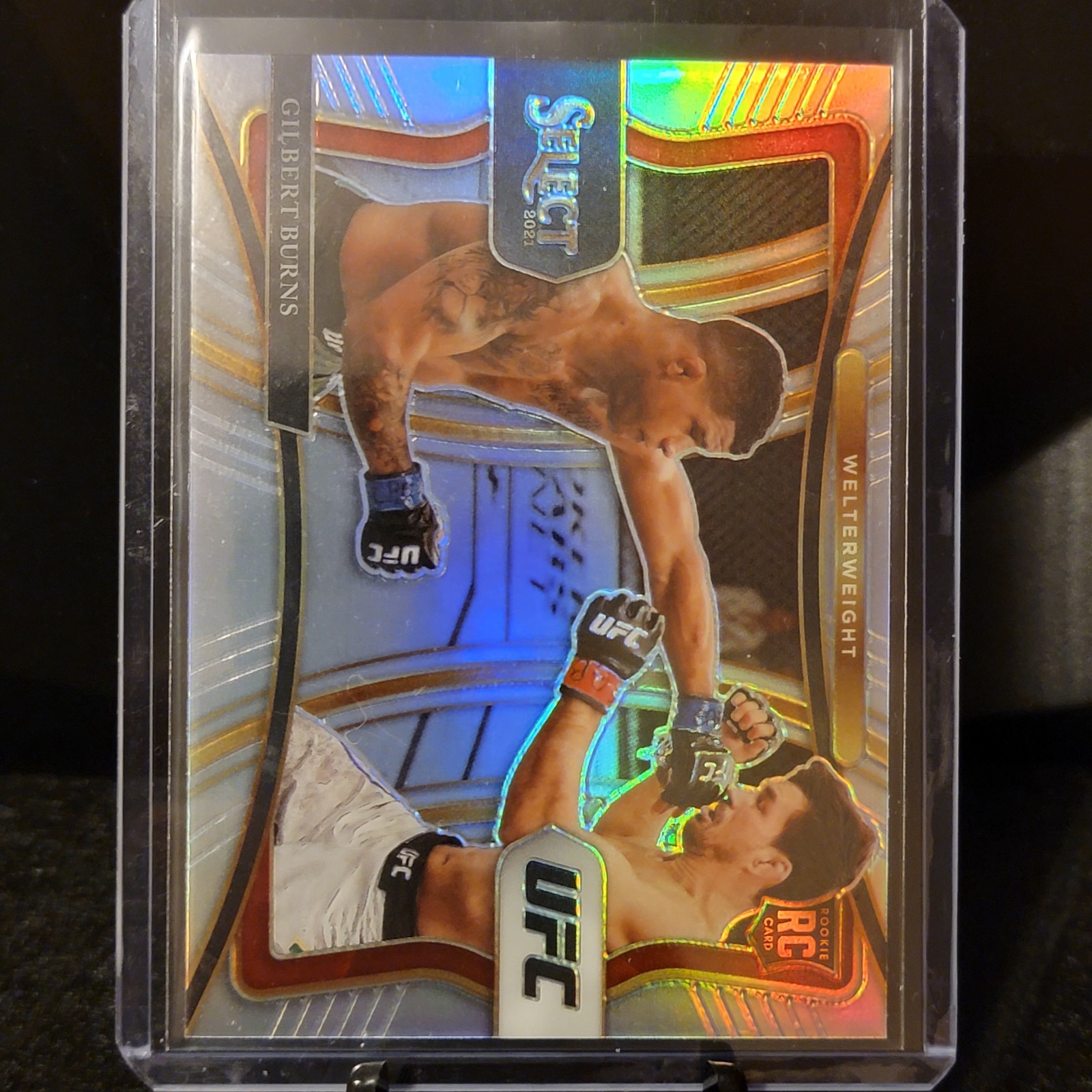 Gilbert Burns - 2021 Select UFC Premier Level RC #139 Silver Prizm - Dollar BIN