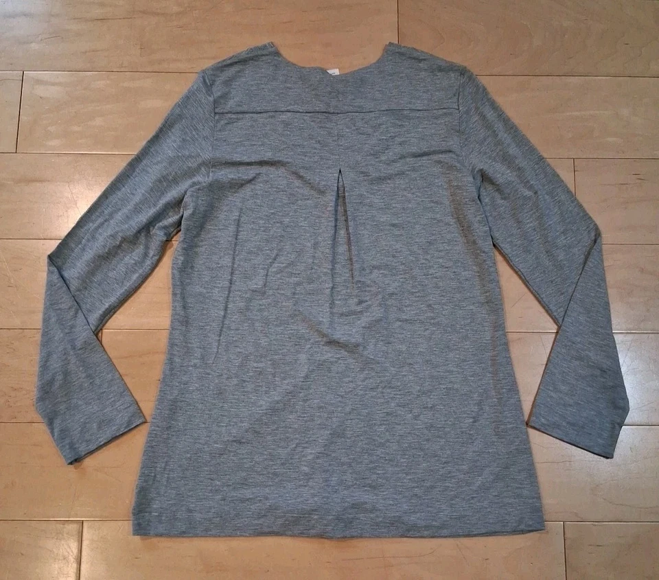 Hanro Womens Pajama Set Grey Long Sleeve Shirt Pants Stretch PJ Casual Lounge XS - Image 3 of 4